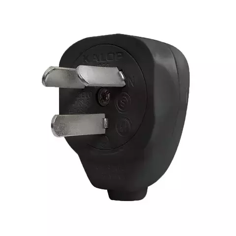 FICHA MACHO 3 PATAS CHATAS NEGRA SALIDA LATERAL