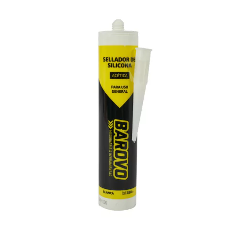 SELLADOR DE SILICONA BAROVO BLANCA 280 ml SSA280B