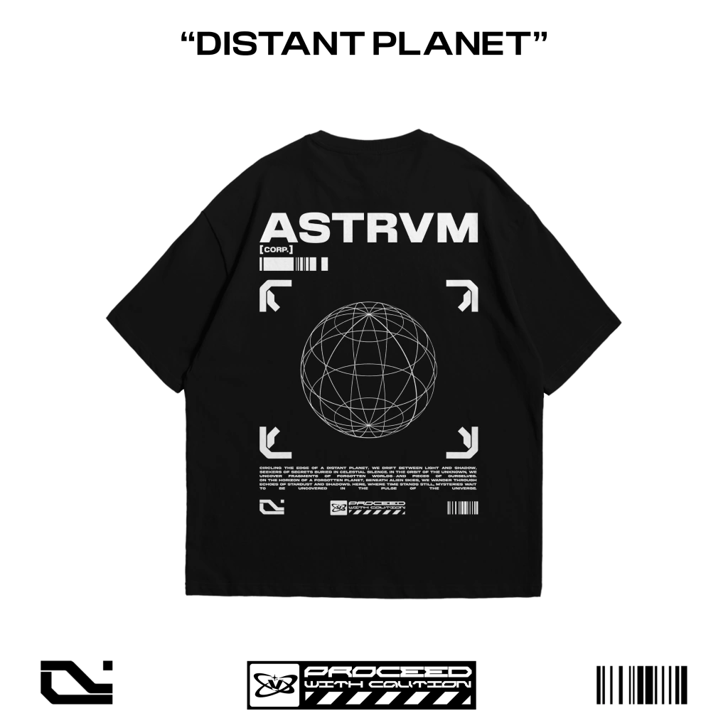 Camiseta Oversized ASTRVM Distant Planet Negative