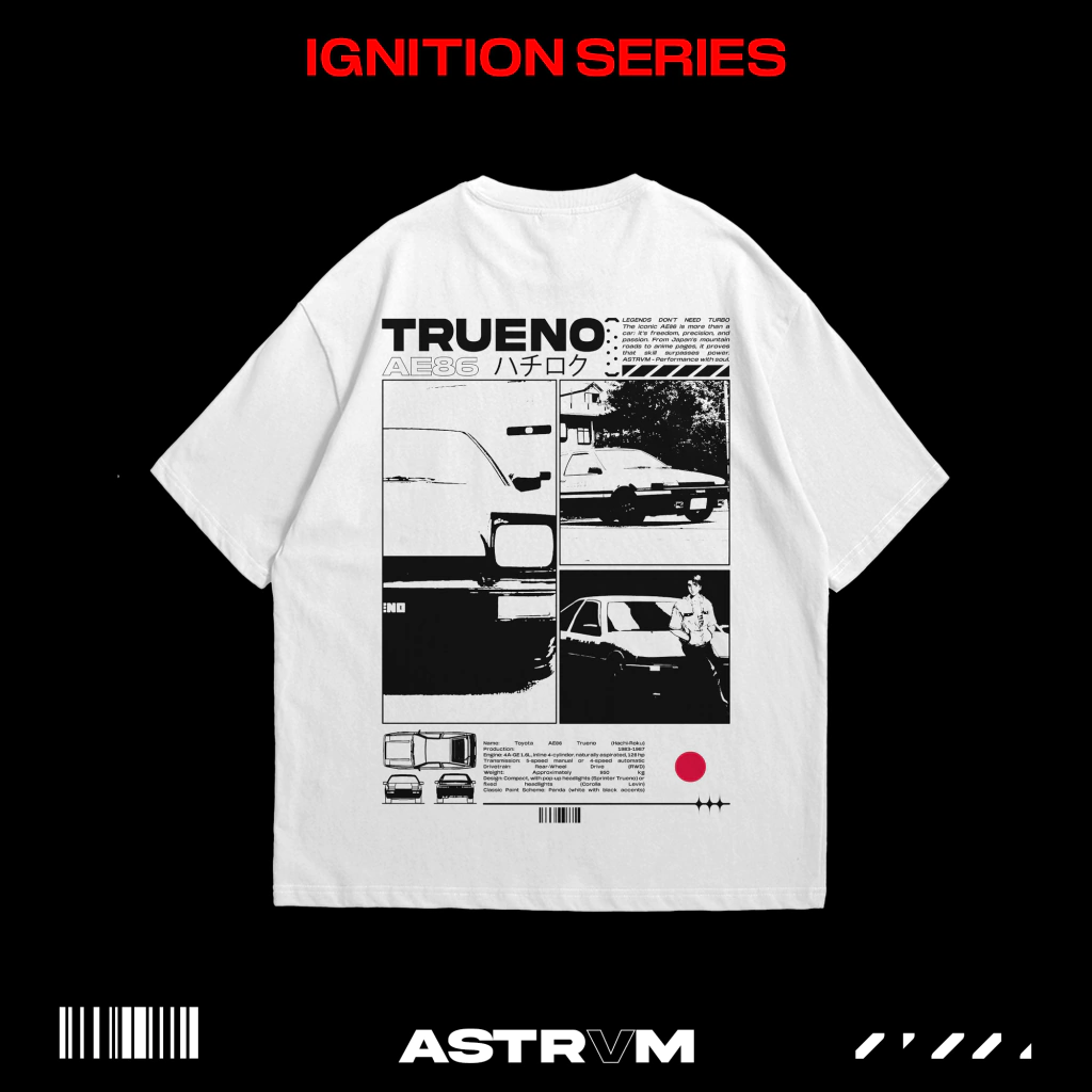 Camiseta Oversized Initial D Trueno AE86 ASTRVM