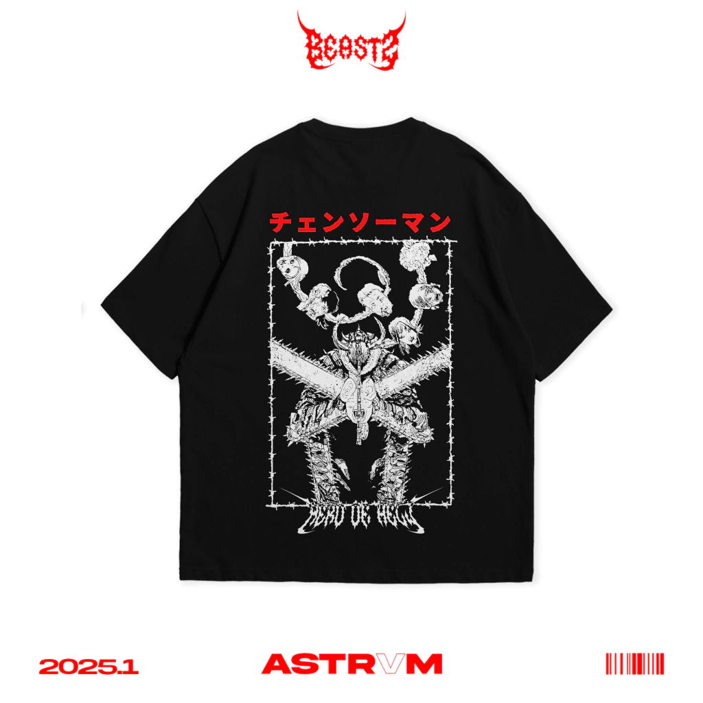 Camiseta Oversized Chainsaw Man Pochita ASTRVM