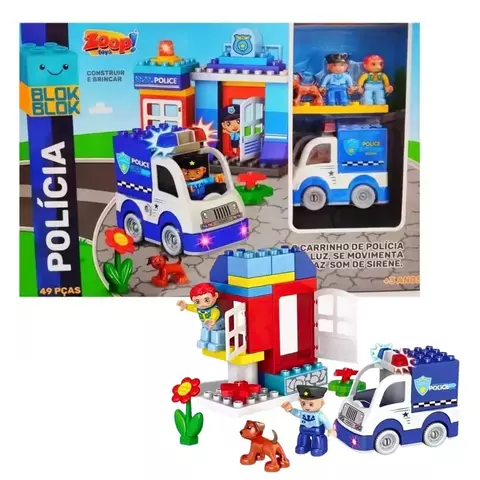 Blocos De Construção - Polícia - Zp00749 - Zoop Toys - comprar online