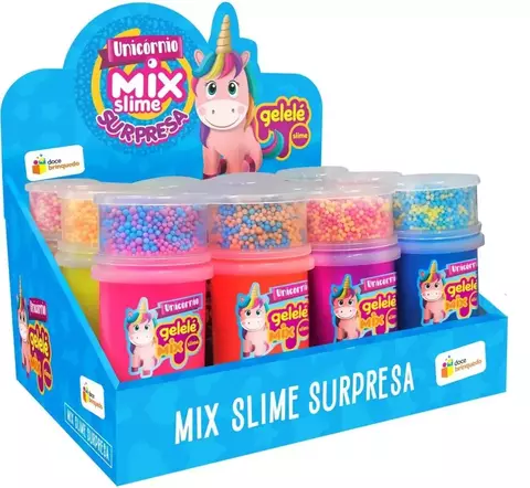 Gelelé Slime Unicórnio + Bolinhas + Surpresa