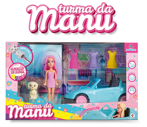 Boneca Turma da Manu com Carrinho BN5093-Polibrinq
