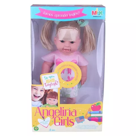 Boneca Angelina Aprendendo Inglês 33cm Com Mecanismo 677 - Milk - comprar online