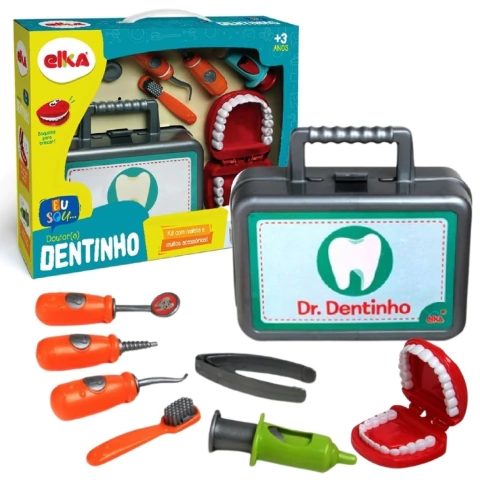 Kit Dentista Infantil Doutor Dentinho Maleta Brinquedo Elka - comprar online