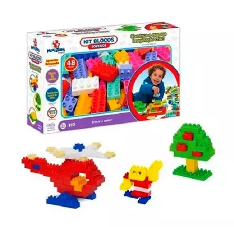 Kit Blocos Sortidos 24 Pçs 301 Mercotoys - comprar online