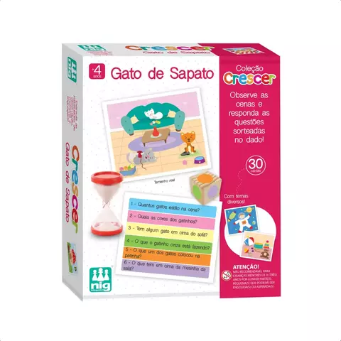 Gato de Sapato 30 Cartas Brinquedo Educativo-Nig - comprar online