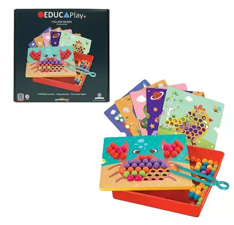 Jogo Didático EducaPlay Follow Beads BM054-Polibrinq
