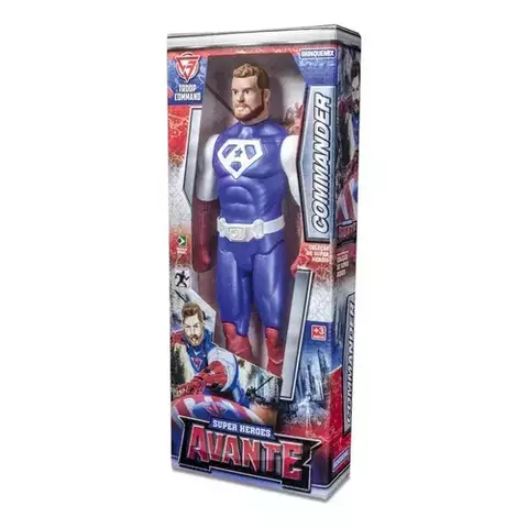 Boneco Commander, Brinquemix, Super Heroes Avante, 40 cm