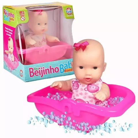 Boneca Baby Banho Meu Beijinho 1052- Sid-Nyl - comprar online