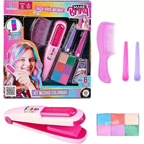 Mechas Coloridas Maquiagem Infantil MK48 – Polibrinq