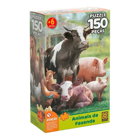 Quebra-Cabeça Animais da Fazenda P150 – Grow - comprar online