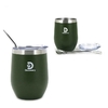 Vaso/Mate Discovery 350ml (Verde Militar) con Tapa y Bombilla