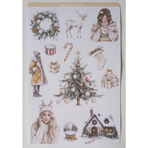 Adesivo Natal Dourado