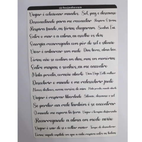 Adesivo Frase Viagens / Férias