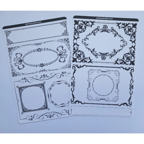 Adesivo Molduras Preto e Branco