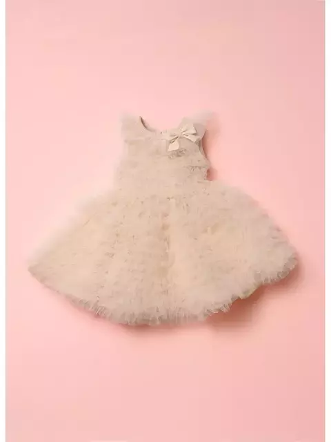 VESTIDO RIBANA BABADINHOS TULE PITUCHINHUS