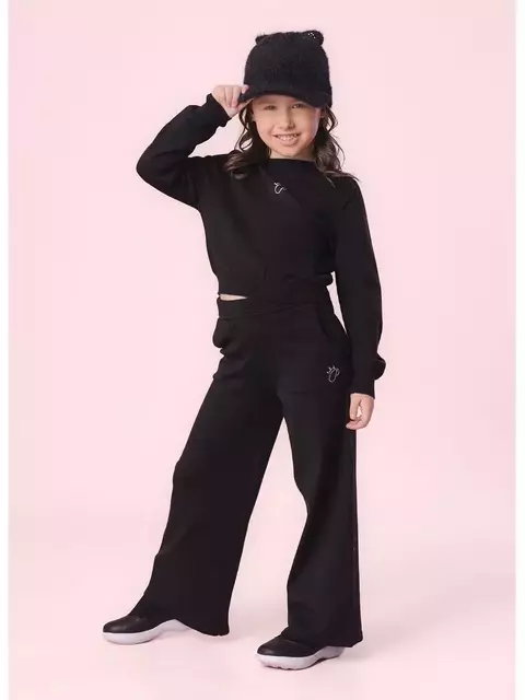 CALÇA TRICOT RETA P CRISTAL PITUCHINHUS