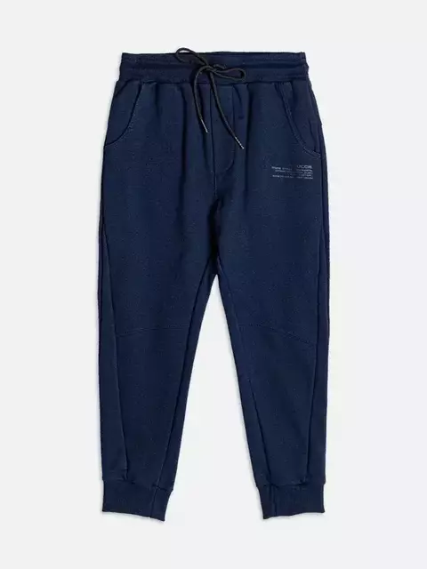 CALÇA MOLETOM COM BOLSOS E RECORTES MARINHO - YOUCCIE