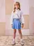 SHORT SAIA JEANS COM DETALHE EM PAETÊ ANIMÊ