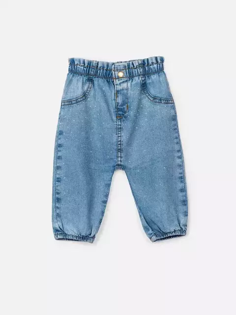 CALÇA JEANS COM STRASS ANIME
