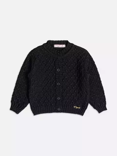 CASACO TRICOT PRETO - MOMI