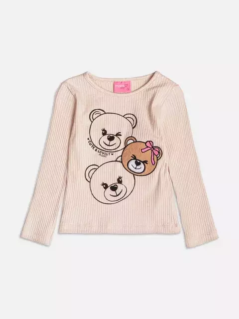 BLUSA CANELADA COM PATCH URSINHA MOMI - comprar online
