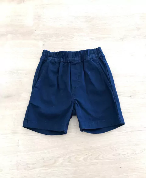 BERMUDA SARJA MARINHO UM MAIS UM