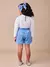 Imagem do SHORT JEANS COM BOTÃO PÉROLA ANIME