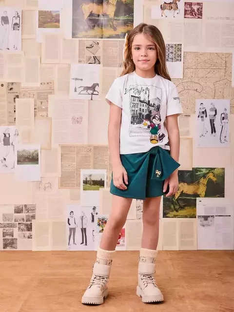SHORT SAIA MOLETOM LAÇO ANIMÊ