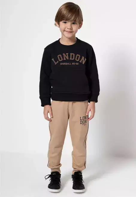 CONJUNTO CASACO E CALÇA MOLETOM FELPADO LONDON BANANA DANGER - comprar online