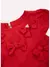 VESTIDO TRICOLINE BABADOS MULTI LACINHOS VERMELHO – PITUCHINHUS 27803 - My Baby