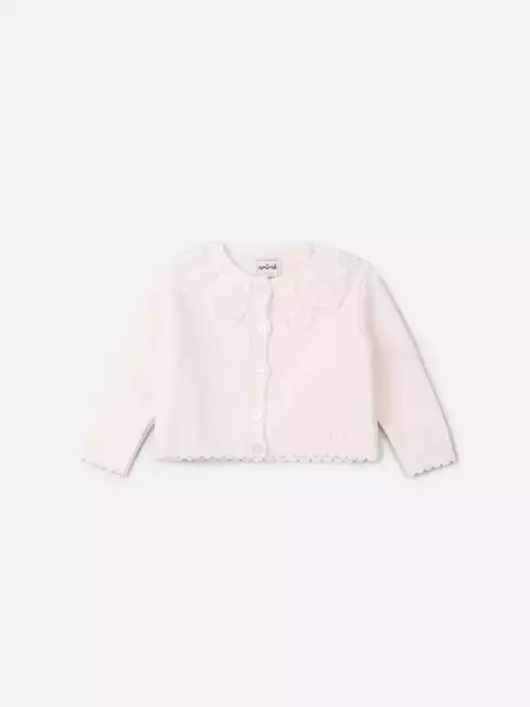 CASACO DE TRICOT COM GOLA DE RENDA ANIMÊ