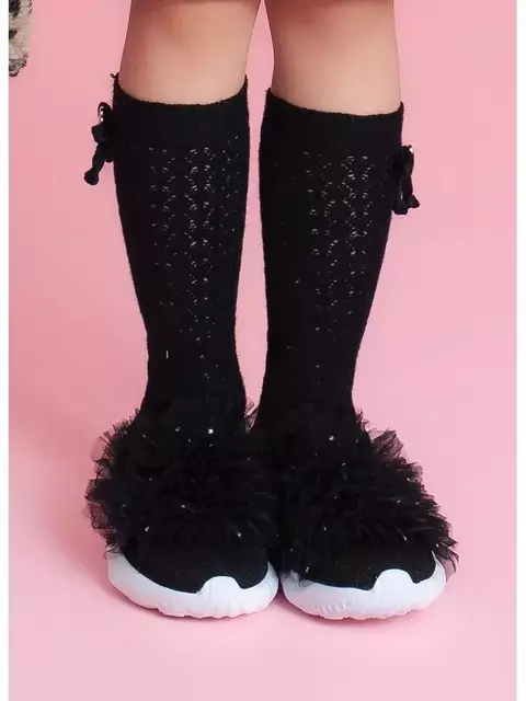 TENIS KNIT TULE FRUFRU CRISTAIS PITUCHINHUS