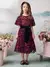 VESTIDO TULE FLOCADO ANIMAL PRINT ANIME