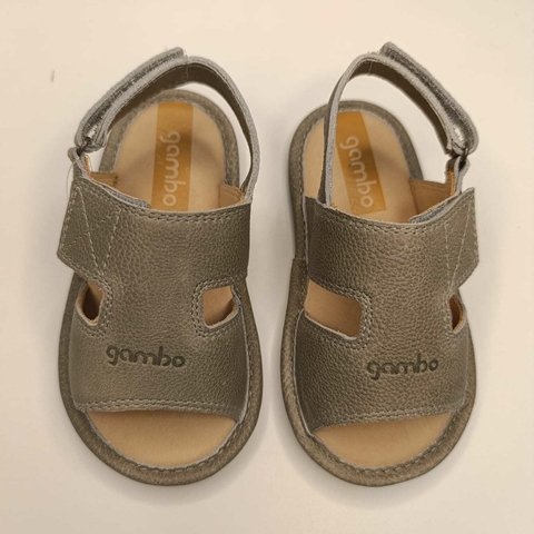 SANDALIA EM COURO VERDE MILITAR - GAMBO S20667-3893