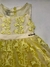 VESTIDO BORDADO FLORES E PEROLAS AMARELO ANIME na internet