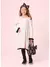 VESTIDO TRICOT CANELADO COM BABADO NAS MANGAS PITUCHINHUS - comprar online