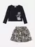 CONJUNTO BLUSA MANGA LONGA E SAIA ONÇA SMILE MOMI - My Baby