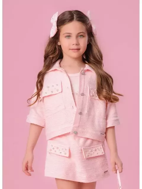 CASACO BOUCLE BOTÕES CORAÇÕES PITUCHINHUS - comprar online