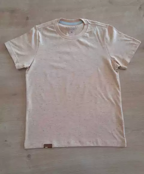 T-SHIRT MANGA CURTA SLIM LARANJA CLARO E MESCLA - OGOCHI