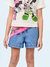 SHORTS JEANS DA MINNIE COM LENÇO ESTAMPADO ANIME - comprar online