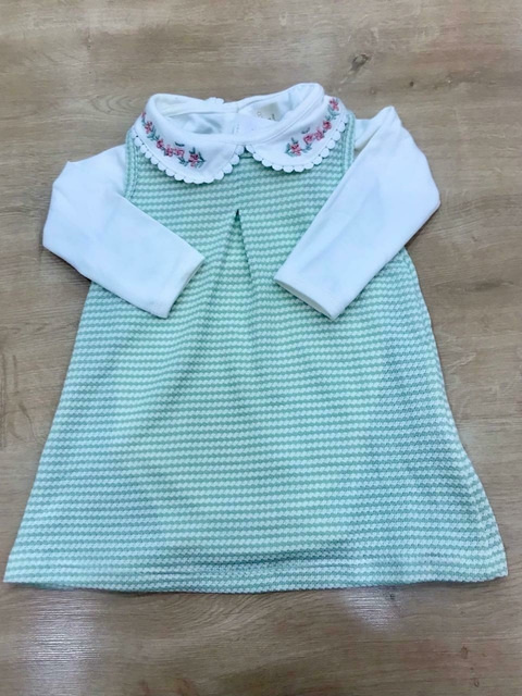 CONJUNTO VESTIDO SALOPETE E BODY MANGA LONGA MINI&CO - comprar online