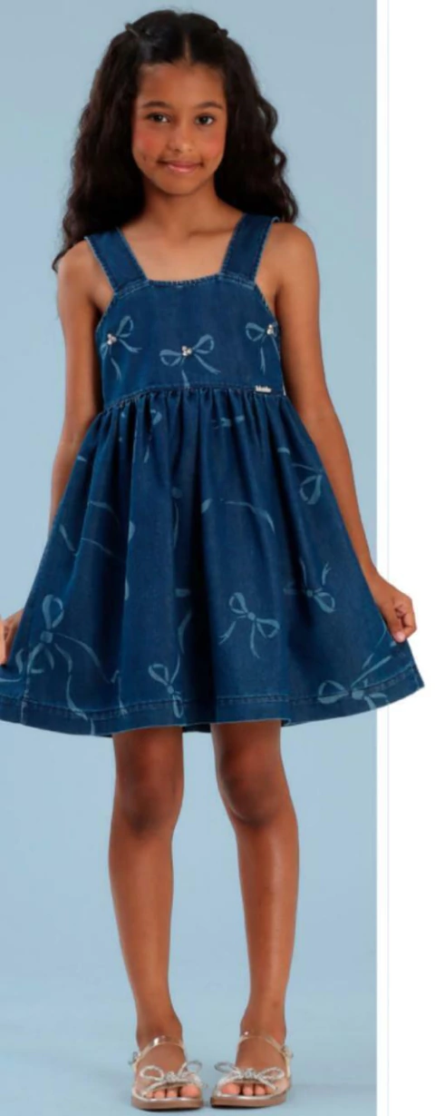 VESTIDO RODADO JEANS LULUZINHA - comprar online