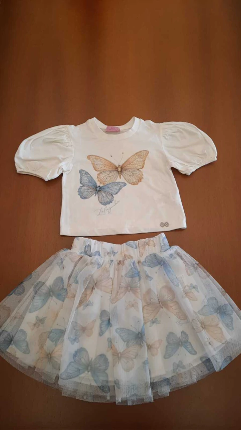 CJ SAIA TULE E BLUSA BORBOLETA LULUZINHA - comprar online