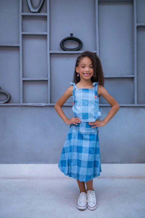 TOP JEANS VICHY ANIME - comprar online