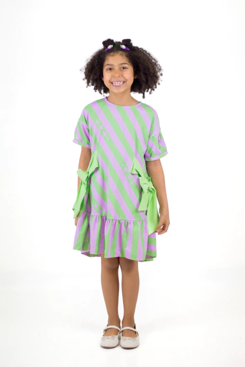 VESTIDO LISTRADO ANIMÊ - comprar online