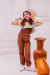 TRIJUNTO FEMININO INFANTIL BLUSAO E TOP E CALCA - comprar online