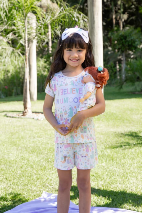 Pijama unicórnio com tapa olho - comprar online